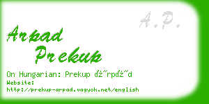 arpad prekup business card